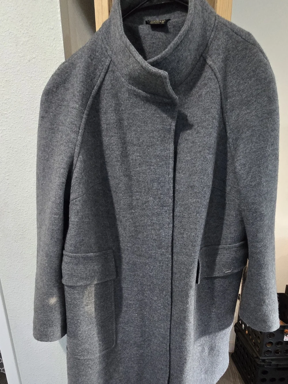 Geiger Austria Women’s Sz 18 Gray Pure New Wool Coat Plus Size - Picture 11 of 12